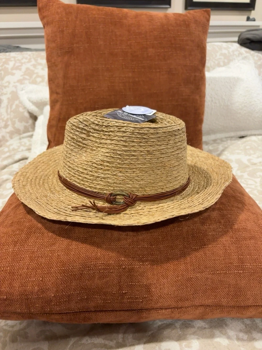 Wallaroo Jane Seymour Quinn Raffia Hat UPF 50+ NWT Western Sun Hat